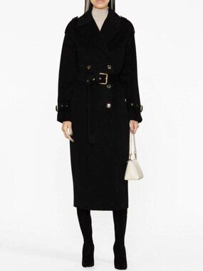 NEW PINKO Women’s Wool Double-Breasted Coat